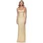 Juniors Blondie Nites Bead Like Sequin Drape Neck Sheath Dress - image 2