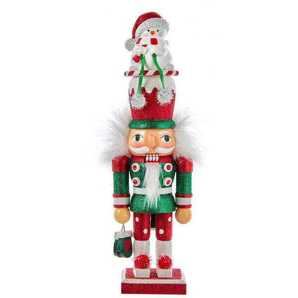 Kurt S. Adler 12in. Hollywood Nutcrackers Snowman Hat Nutcracker - image 