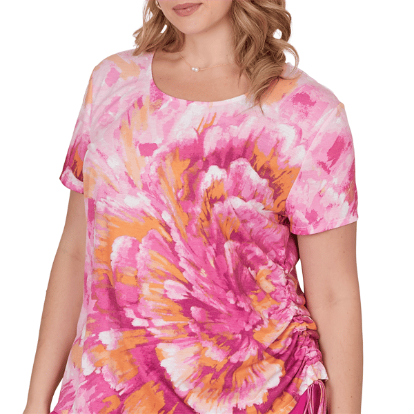 Plus Size Ruby Rd. Hothouse Florals Watercolor Floral Blouse