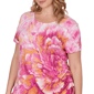 Plus Size Ruby Rd. Hothouse Florals Watercolor Floral Blouse - image 5