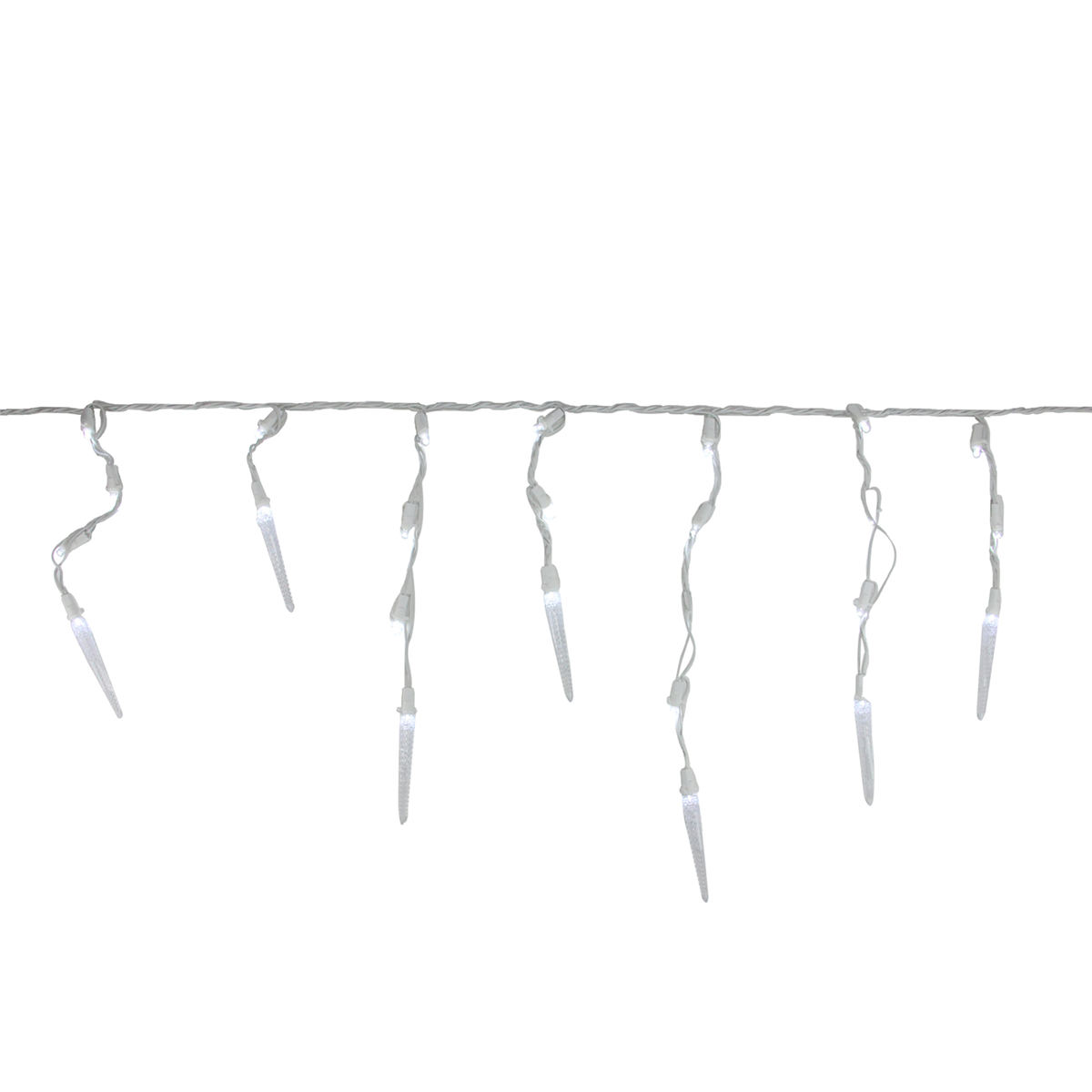 Brite Star 5.75ft. LED Pure White Icicle Mini Christmas Lights
