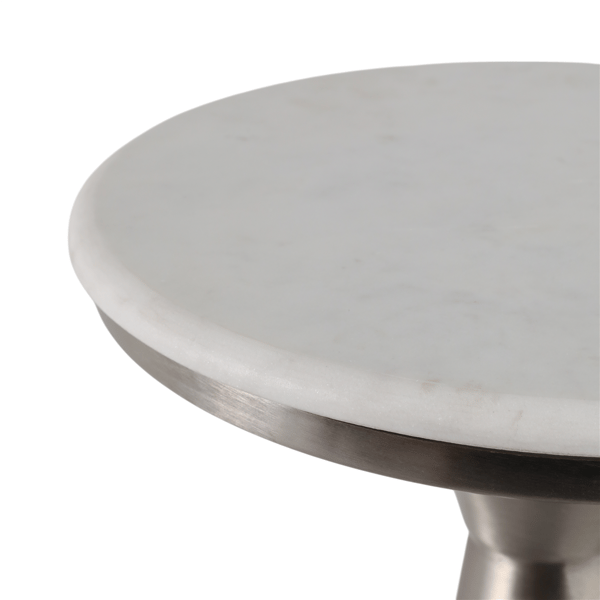 Sagebrook Home 22in. Tapered Metal & Mable Accent Table