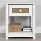 South Shore Balka White and Faux Printed Rattan End Table - image 3