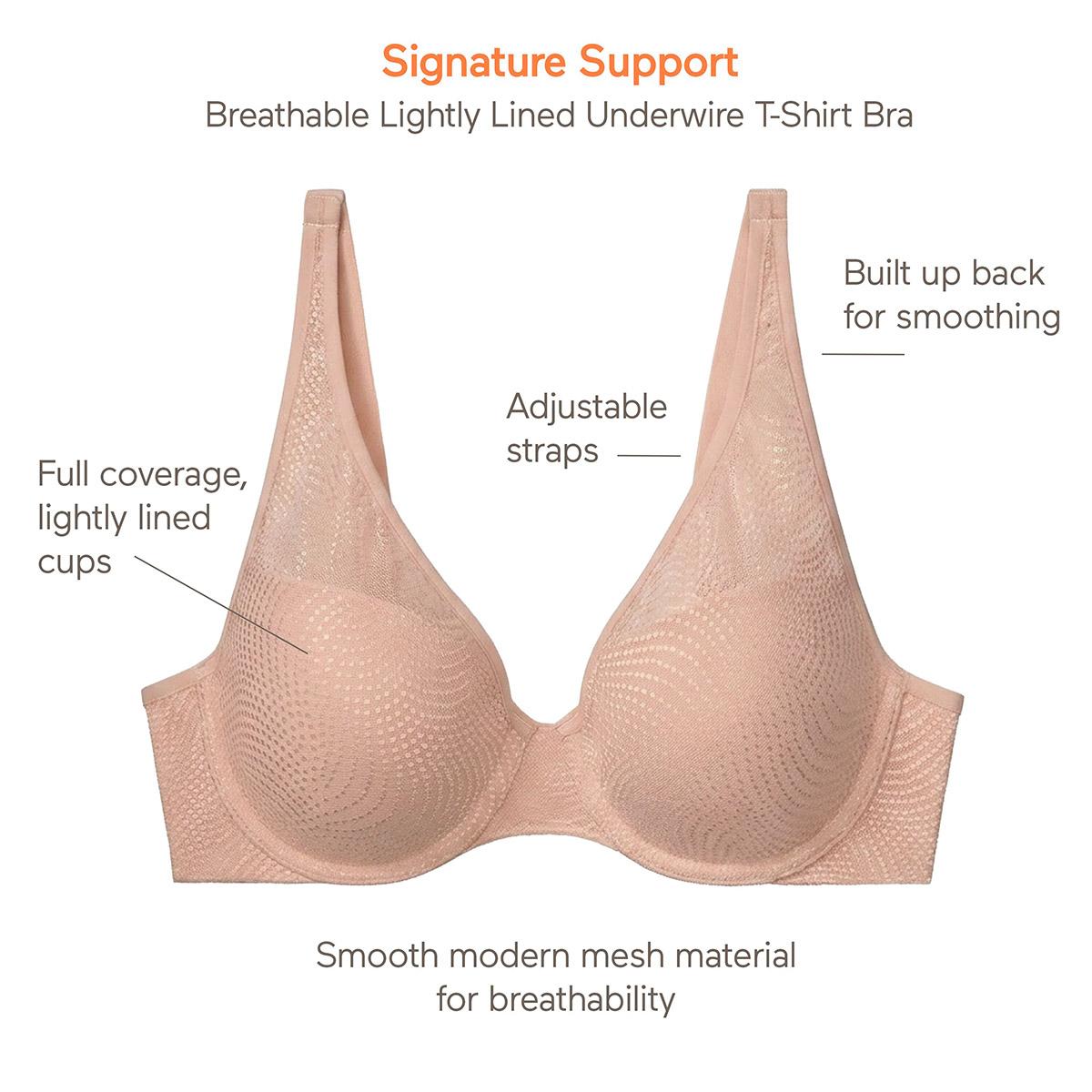 Womens Warners® Signature Support Dot Underwire Bra- WRW263PU07