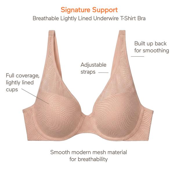 Womens Warners® Signature Support Dot Underwire Bra- WRW263PU07