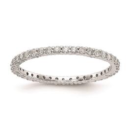 Pure Fire 14kt. White Gold Lab Grown Diamond Shared Prong Band