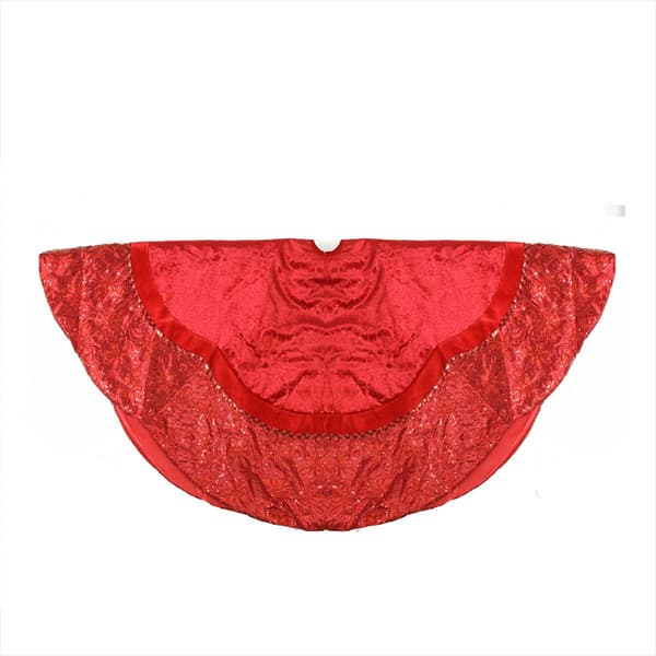 Northlight Seasonal 60in. Embroidered Poinsettia Tree Skirt