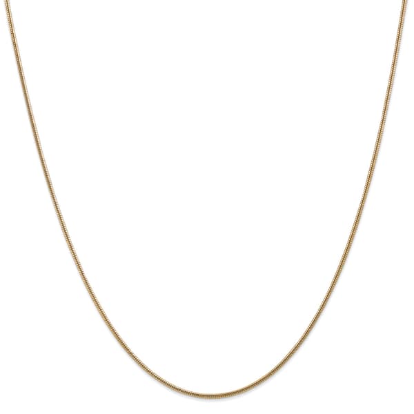Unisex Gold Classics&#40;tm&#41; 1.6mm. 14k Gold Round Snake Chain Necklace - image 