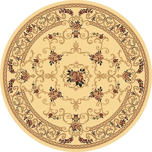 Rugs America™ New Vision Souvanerie Round Rug - Cream