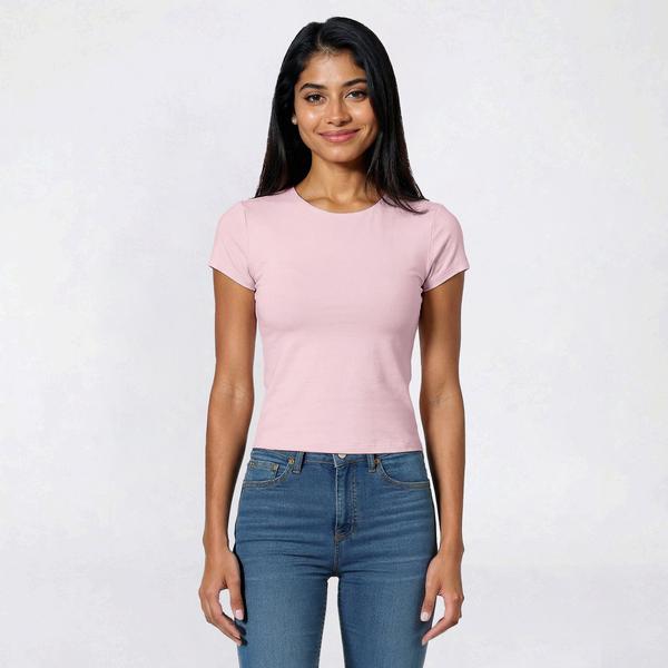 Juniors Attitude Not Included Heaven Made Embroidery Crop Tee - image 