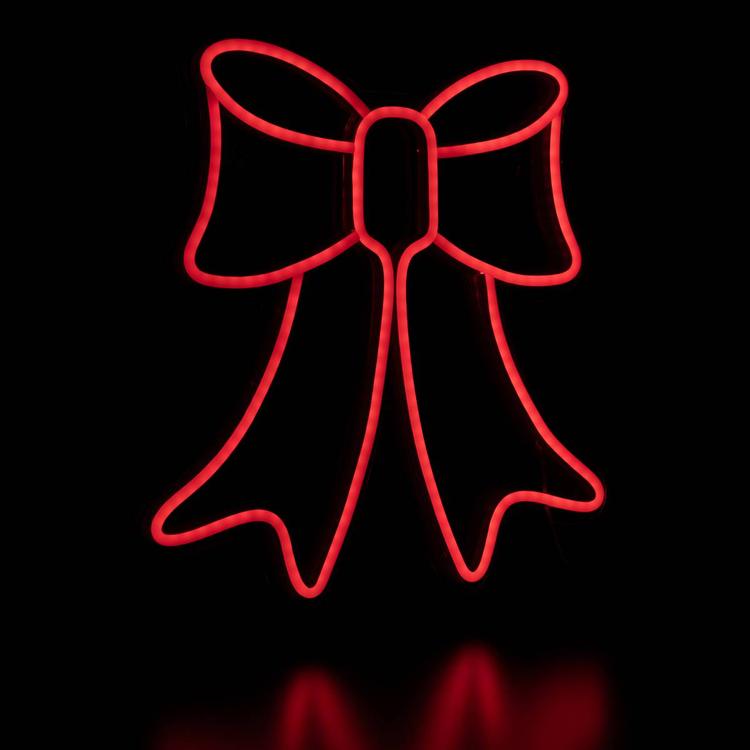 Northlight Seasonal 15in. LED Neon Bow Christmas Window Décor