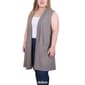 Plus Size NY Collection Sleeveless Solid Cardigan with Pockets - image 3