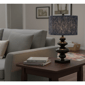 Adesso Samira Large Table Lamp with Pleated Blue Fabric Shade - image 2