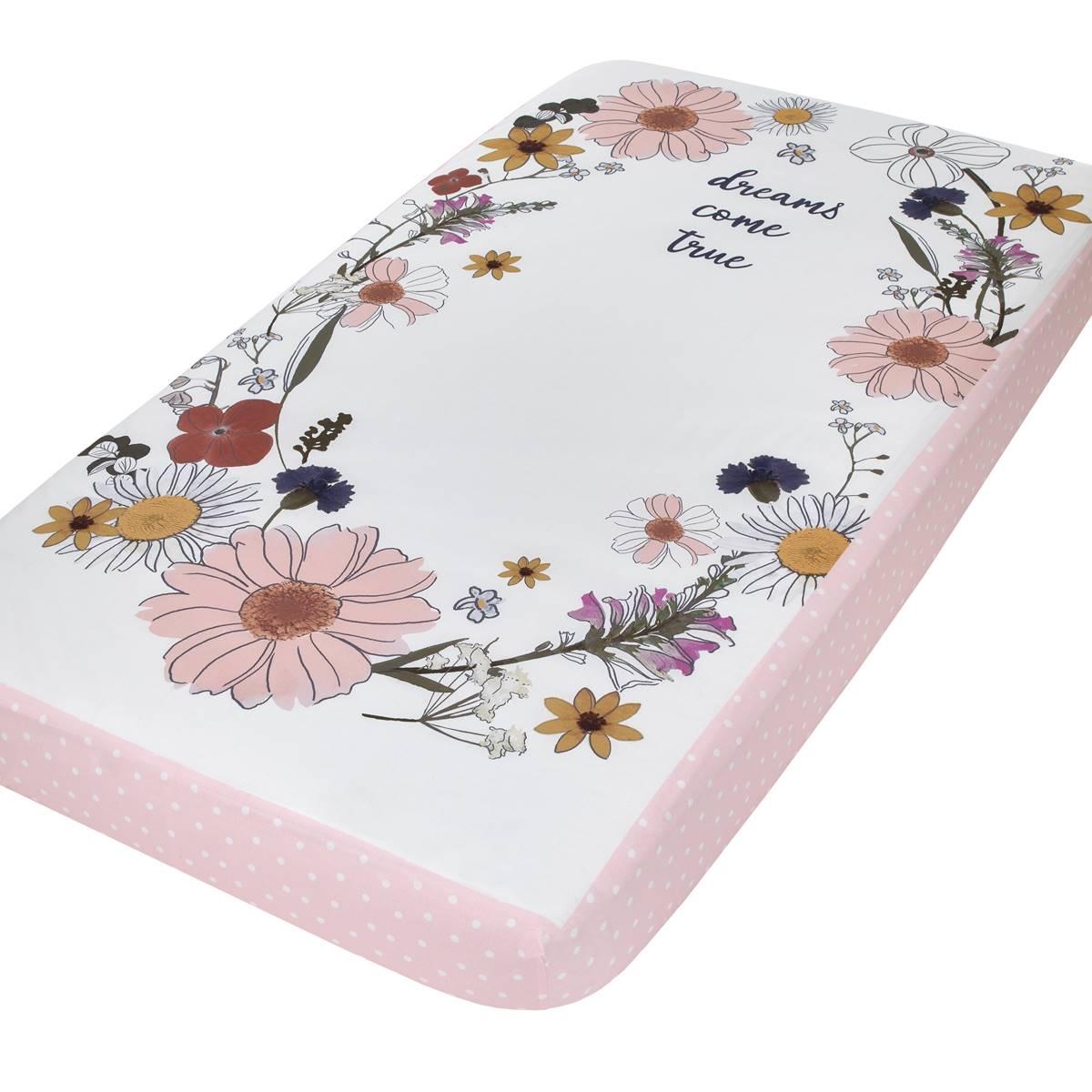 NoJo Keep Blooming Photo Op Fitted Crib Sheet