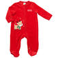 Baby Unisex (3-9M) Little Me(R) Reindeer Velour Footie - image 1