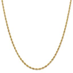 Unisex Gold Classics(tm) 3.0mm. 14k Semi Solid Rope Chain Necklace
