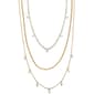 Jessica Simpson Rope Chain & Rhinestone Station Layered Necklace - image 1