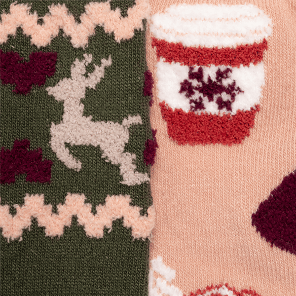 Womens MUK LUKS® 2pk. Cozy Sock Grey