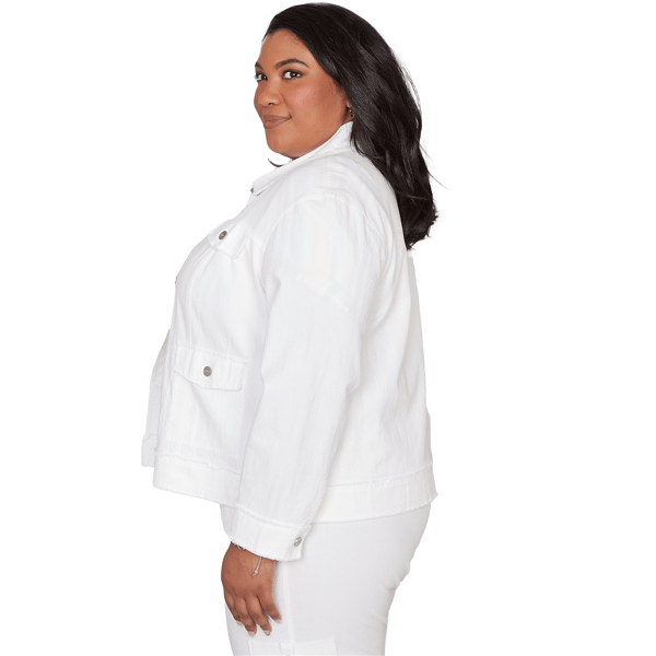 Plus Size Alfred Dunner Out Of The Blue Button Front Denim Jacket