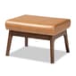 Baxton Studio Bianca Faux Leather 2pc. Lounge Chair & Ottoman Set - image 2