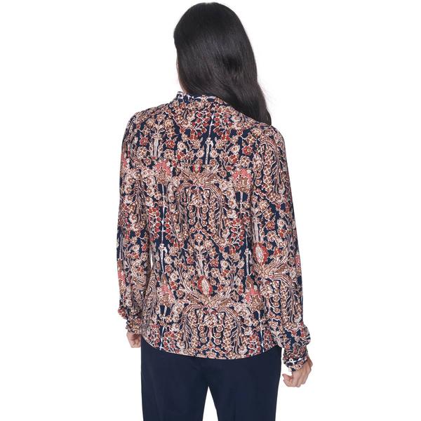 Womens Tommy Hilfiger Long Sleeve Button Front Floral Blouse