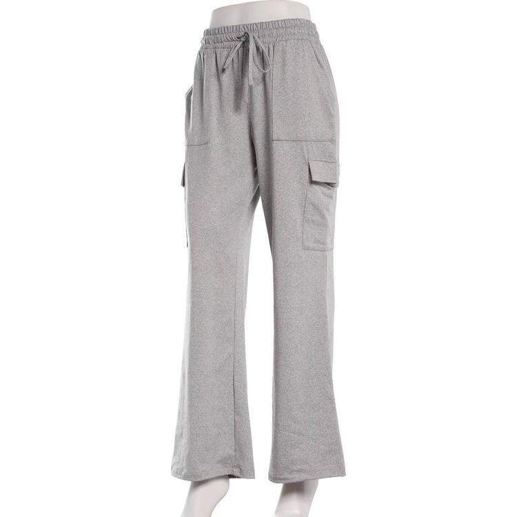Juniors No Comment Fleece Lined Cargo Wide Leg Pants