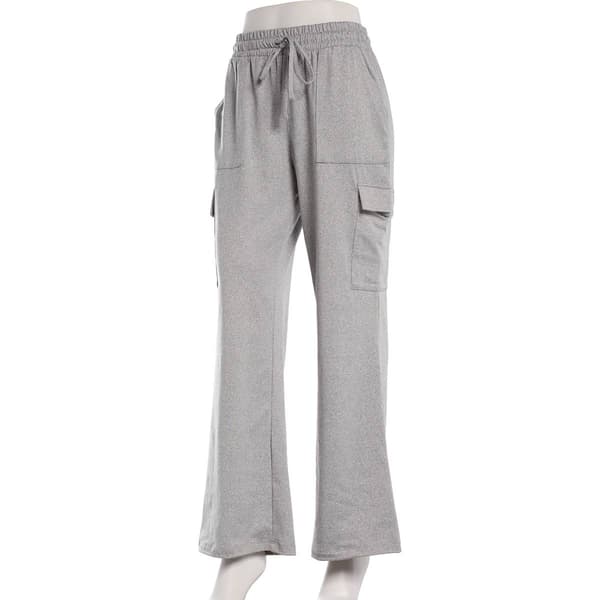 Juniors No Comment Fleece Lined Cargo Wide Leg Pants - image 
