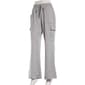 Juniors No Comment Fleece Lined Cargo Wide Leg Pants - image 1
