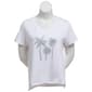 Plus Size New York Laundry Short Sleeve Tropical Rhinestone Tee - image 1