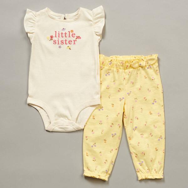 Baby Girl &#40;NB-24M&#41; Carter''s&#40;R&#41; Little Sister Floral Pants Set - image 