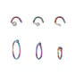 20 Gauge Stainless Steel 6pc. Nose Ring Set - image 1