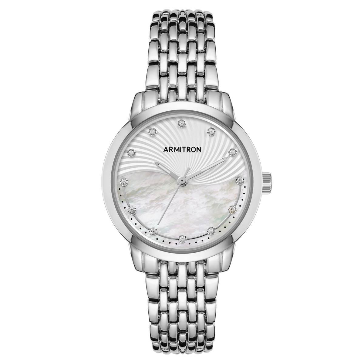 Womens Armitron Silver-Tone Crystal Accent Watch -...