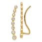 Gold Classics(tm) 14k Cubic Zirconia Climber Stud Earrings - image 1