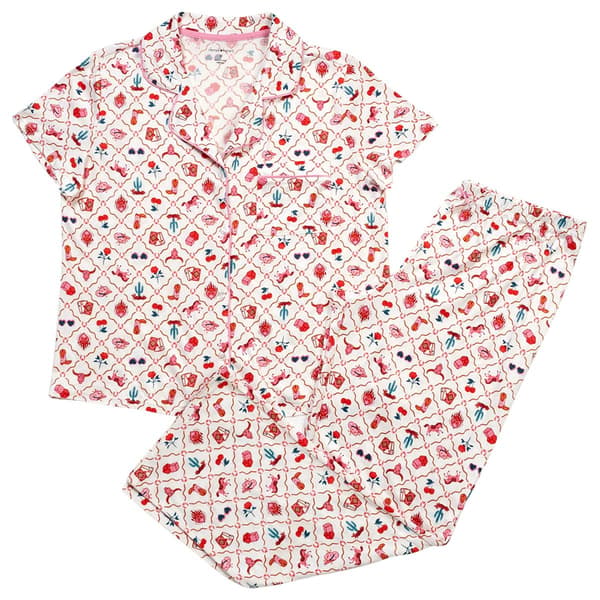 Juniors Derek Heart Vegas Cowgirl Tee & Long Leg Pajama Set