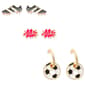 Gold-Tone Soccer Theme Trio Earring Set - image 1