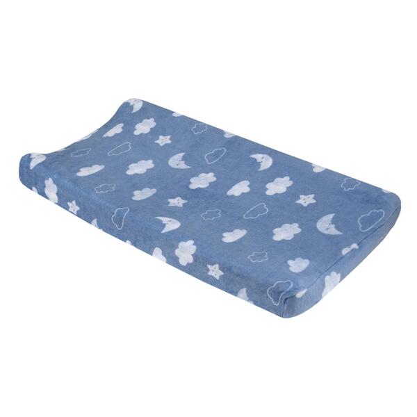 Carters&#40;R&#41; Blue Elephant Super Soft Contoured Changing Pad Cover - image 