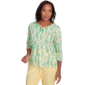 Womens Alfred Dunner Rise & Shine Bright Stroke Blouse - image 3