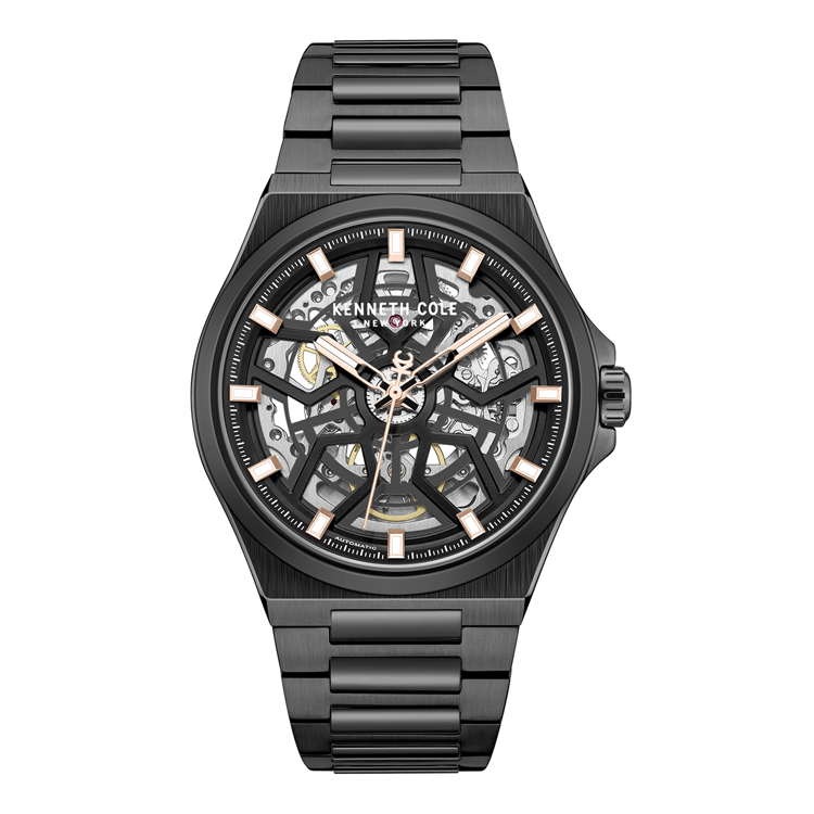 Mens Kenneth Cole New York(R) Automatic Black Watch - KCWGY0065303