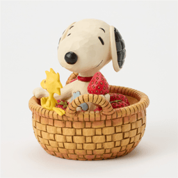 Jim Shore Peanuts™ Snoopy in Strawberry Basket Figurine