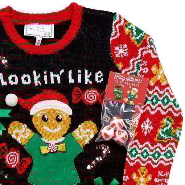 Juniors Derek Heart Holiday Snack Ugly Christmas Sweater