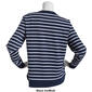 Womens Hasting & Smith Long Sleeve Striped French Terry Top - image 2