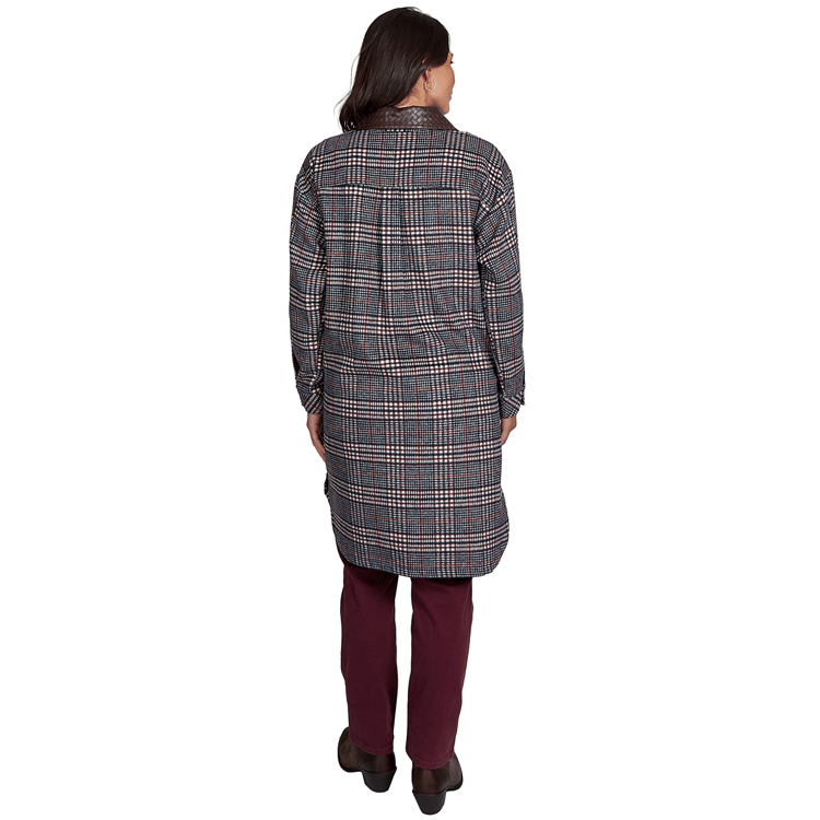 Womens Ruby Rd. English Countryside Collared Plaid Coatigan