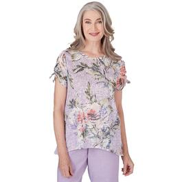 Womens Alfred Dunner Garden Party Burnout Floral Top