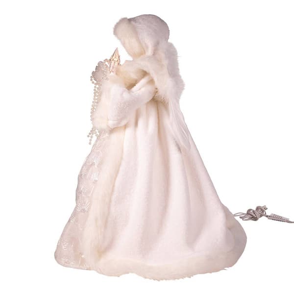 Kurt S. Adler UL 10-Light White Angel Tree Topper
