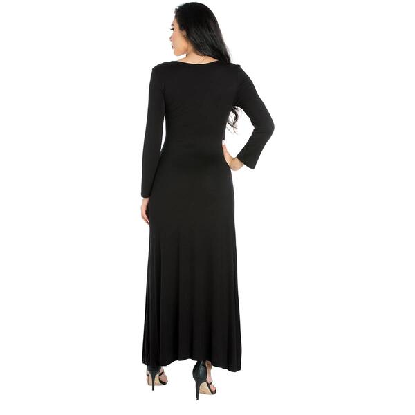 Womens 24/7 Comfort Apparel Long Sleeve Maxi Dress