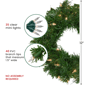 Northlight 12in. Pre-Lit Deluxe Windsor Pine Christmas Wreath - image 6
