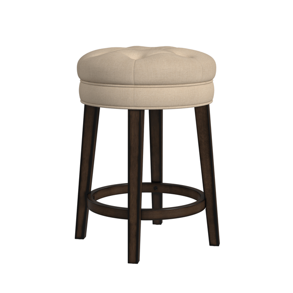 HH2 Home Krauss Stone Backless Swivel Counter Height Stool