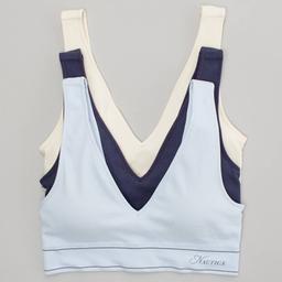 Womens Nautica 3pk Seamless Lounge Bras w/Wide Straps NT7055-3PKB