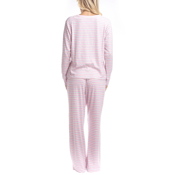 Womens Goodnight Kiss Max & Relax Stripe Pajama Set