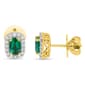 Gemstone Classics(tm) Created Emerald & Lab Grown Diamond Earrings - image 1